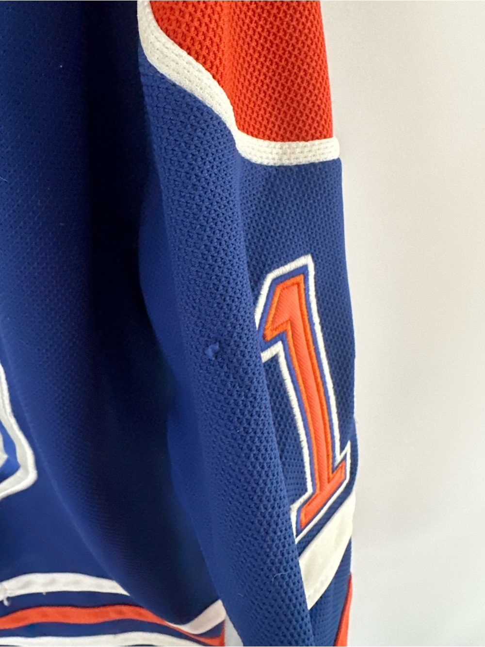 Edmonton Oilers Reebok Blue and Orange Eberle #14 Hockey Jersey - Picture 7 of 14